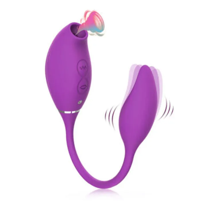 HC Vibrators HC Double Ended Suction GSpot Vibrator Purple