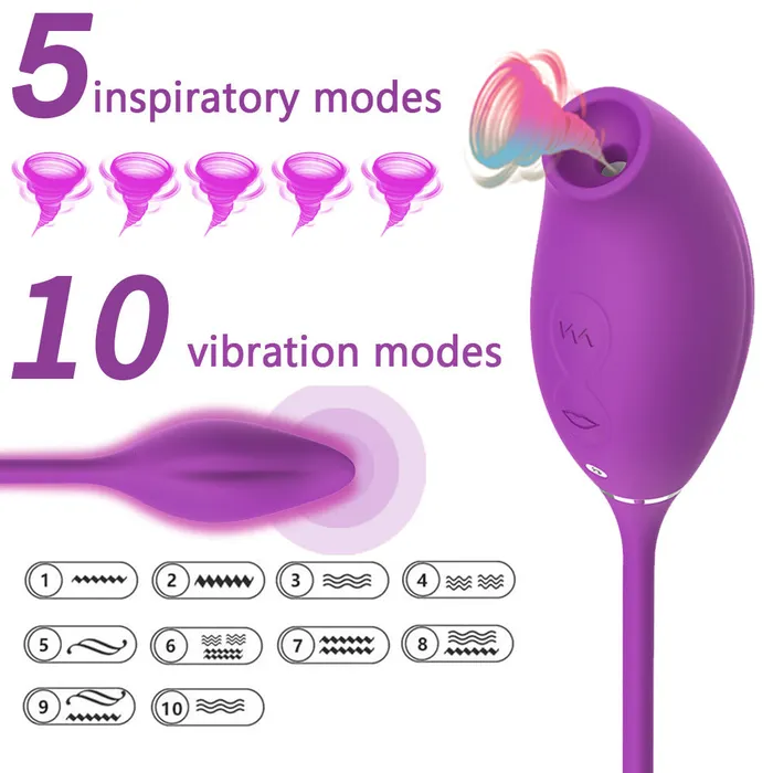 HC Vibrators HC Double Ended Suction GSpot Vibrator Purple