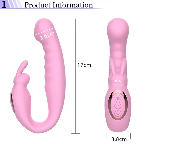 JRL GSpot Rabbit Vibrator Pink JRL Vibrators