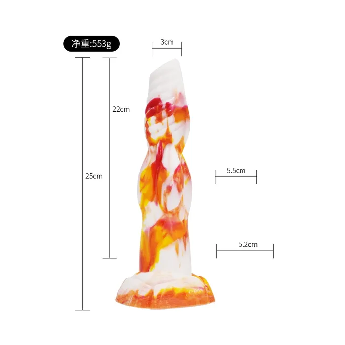 Kinkpod Anal FAAK 2021 New red yellow white flame silicone