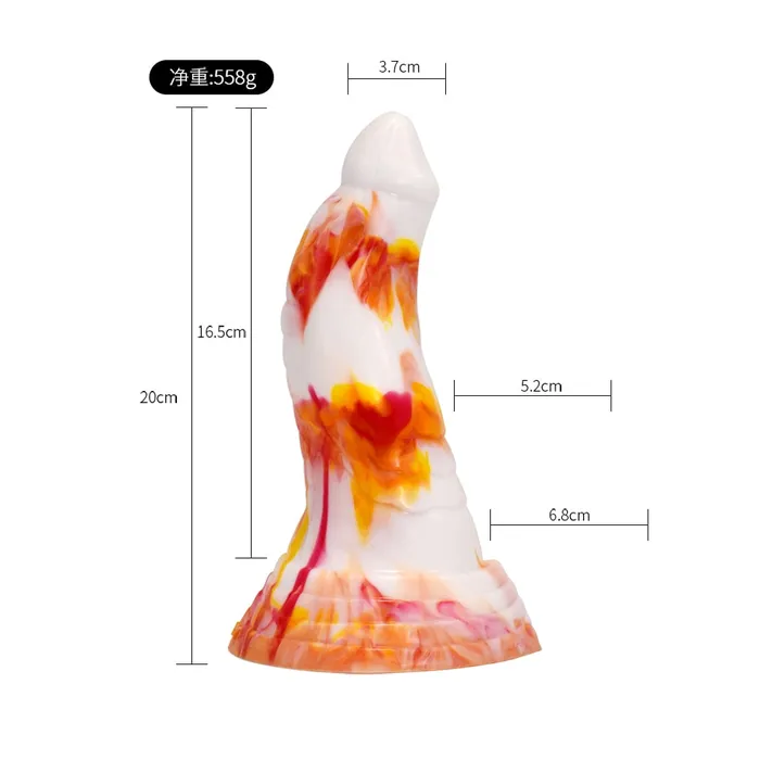 Kinkpod Anal FAAK 2021 New red yellow white flame silicone