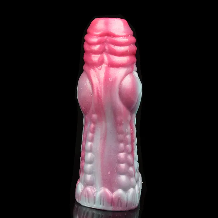 Male Sex Toys FAAK Peacock Fantasy Monster Silicone Penis Sleeve Cock Extender 302 FAAK