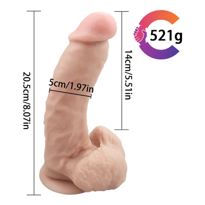 MD 8 Flexible Veined Realistic Dildo MD Female Sex Toys