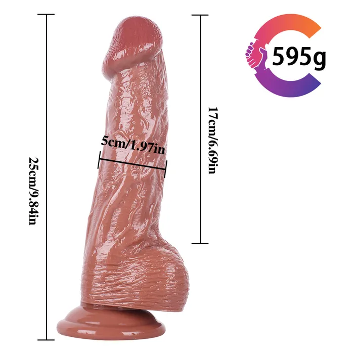 MD 984 Super Realistic Thick Dildo Brown MD Female Sex Toys