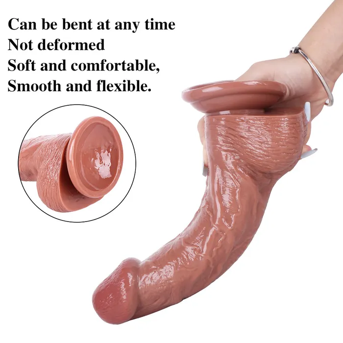 MD 984 Super Realistic Thick Dildo Brown MD Female Sex Toys