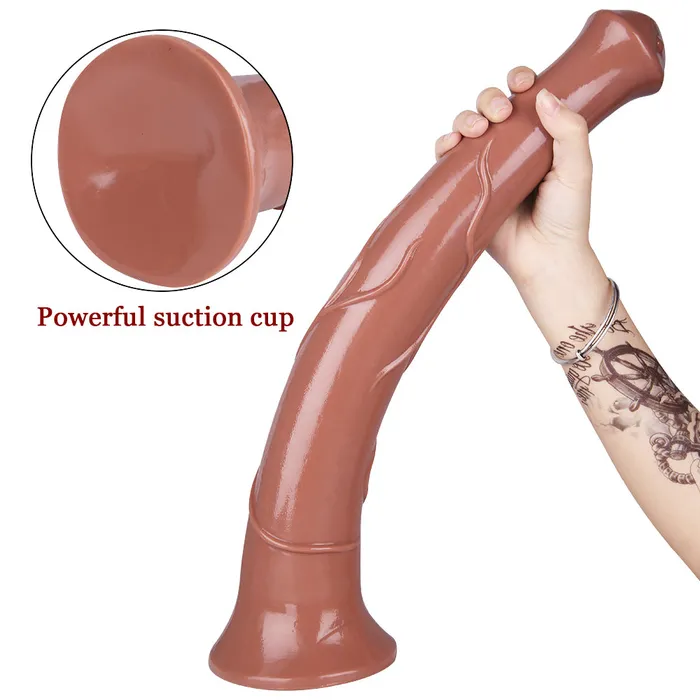 MD Anal MD 1732 Huge Anal Plug Anal Snake Giant Realistic Dildo Brown