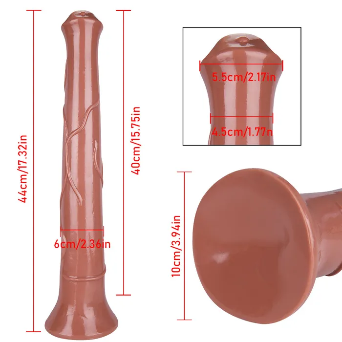 MD Anal MD 1732 Huge Anal Plug Anal Snake Giant Realistic Dildo Brown