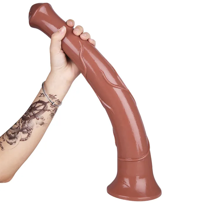 MD Anal MD 1732 Huge Anal Plug Anal Snake Giant Realistic Dildo Brown