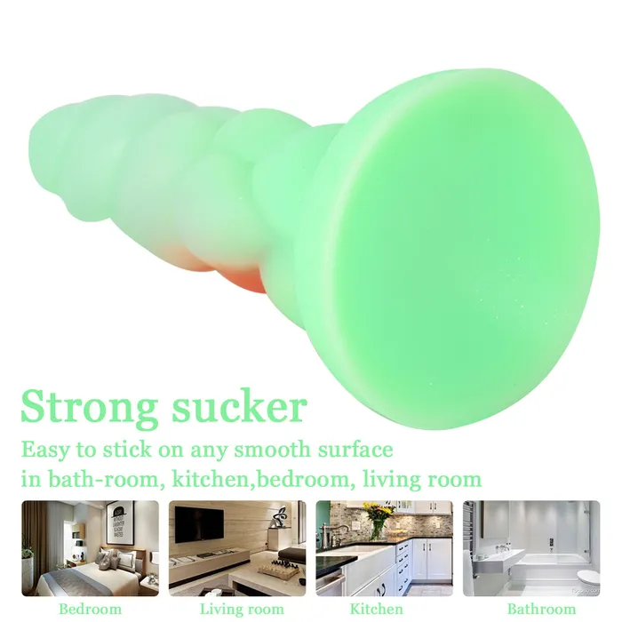 MD Male Sex Toys MD Alien Silicone Fantasy Dildo Anal Plug Luminous Prison Dragon