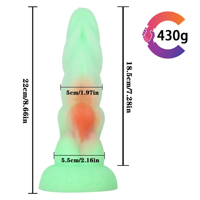 MD Male Sex Toys MD Alien Silicone Fantasy Dildo Anal Plug Luminous Prison Dragon