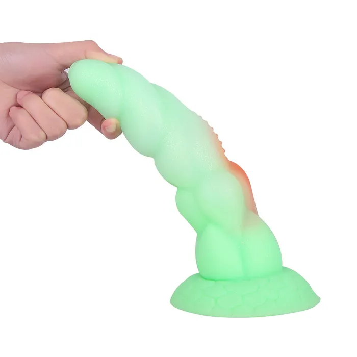 MD Male Sex Toys MD Alien Silicone Fantasy Dildo Anal Plug Luminous Prison Dragon