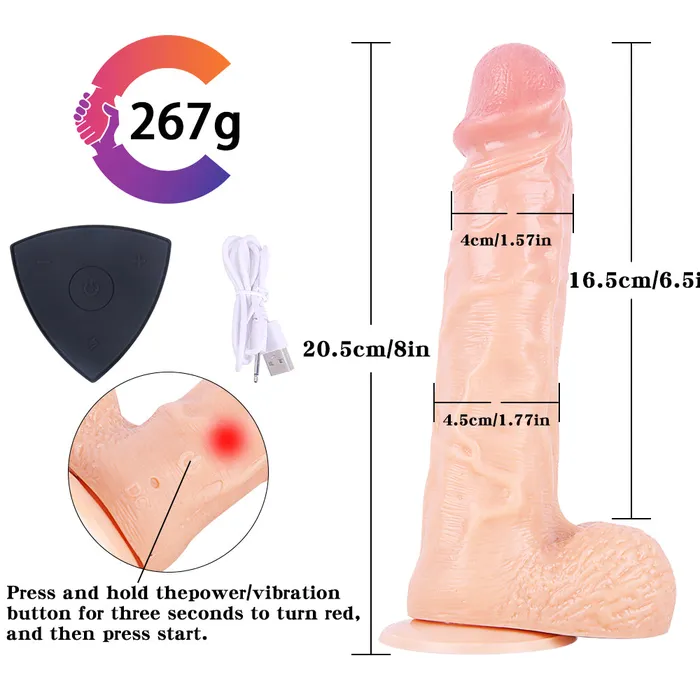 MD Norway Remote Control Vibrating Realistic Dildo MD Female Sex Toys