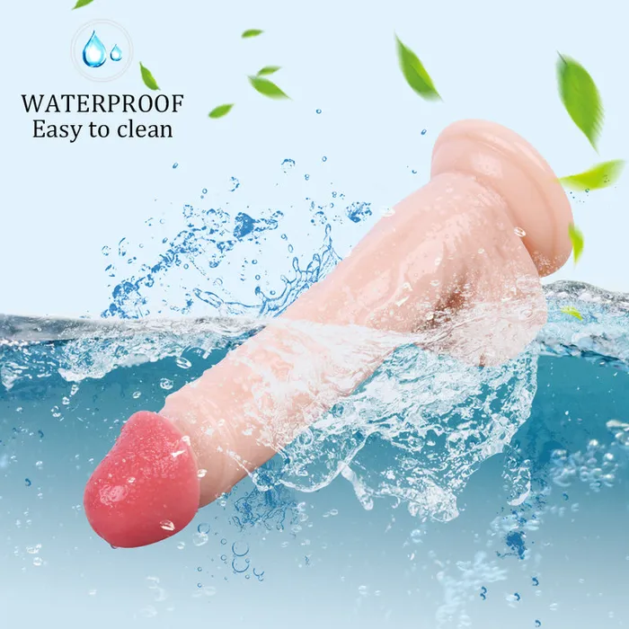 MD Valen 21cm Realistic Vibrating Dildo with Suction Cup Nude MD Female Sex Toys