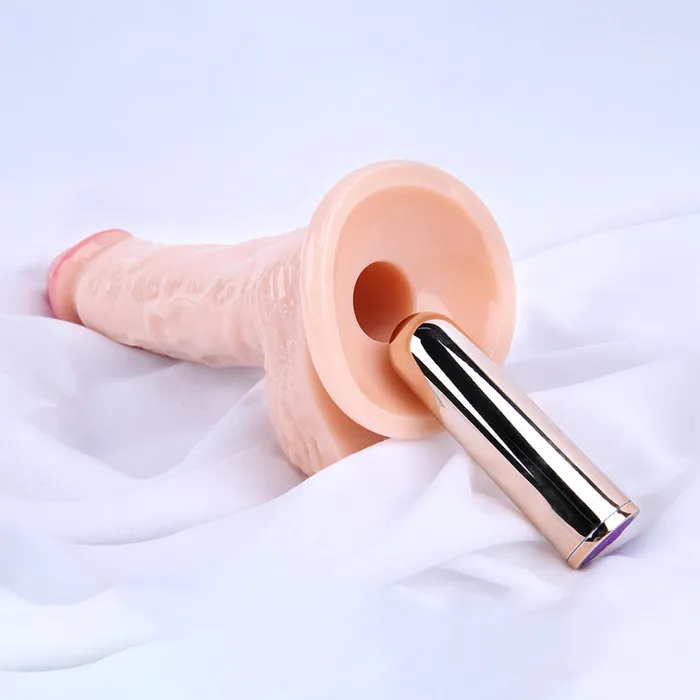 MD Valen 21cm Realistic Vibrating Dildo with Suction Cup Nude MD Female Sex Toys