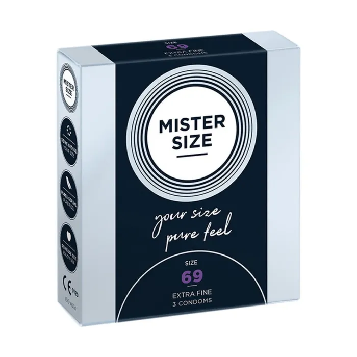 Mister Size Mister Size 69mm Condoms 3 Pieces Male Sex Toys