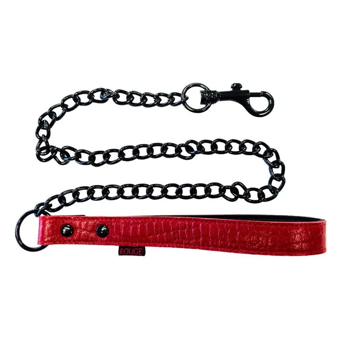 Restraints Rouge Garments Rouge Garments Leather Croc Print Lead