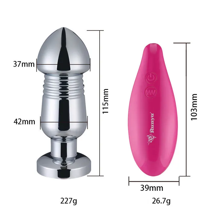 RY Aluminium Alloy Vibrating Anal Plug Vibrator Mushroom Edition RY Male Sex Toys