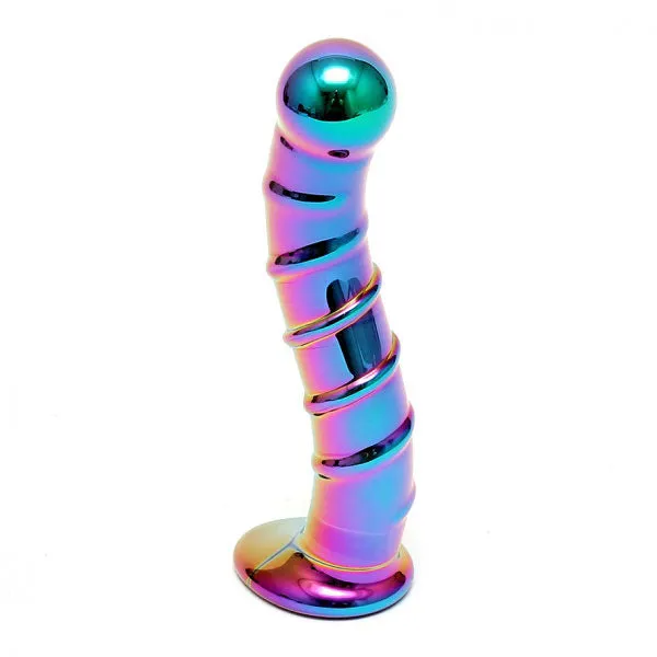 Sensual Multi Coloured Glass Nikita Dildo Rimba Dildos