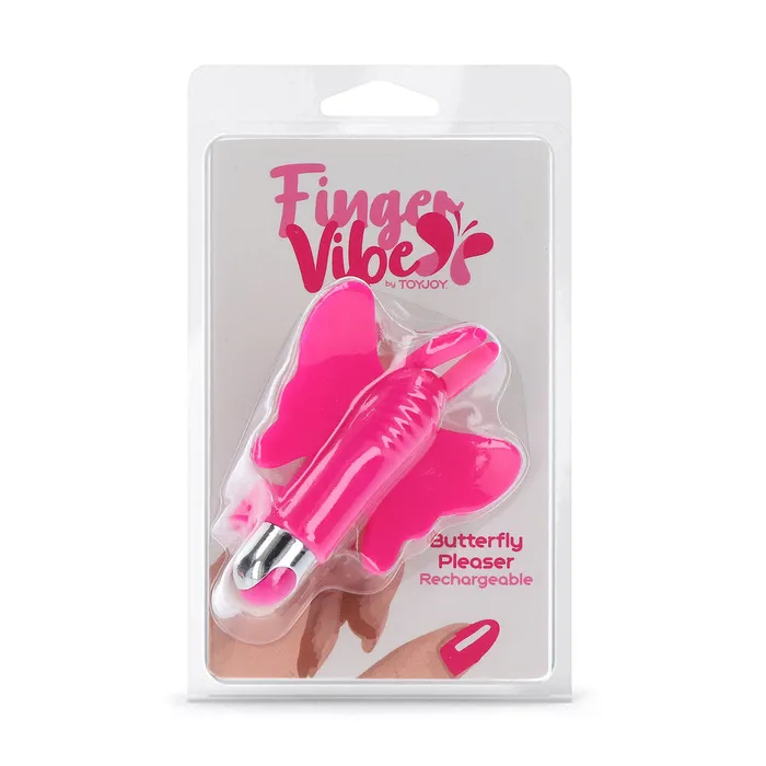 Toy Joy Sex Toys ToyJoy Butterfly Pleaser Rechargeable Finger Vibe Vibrators